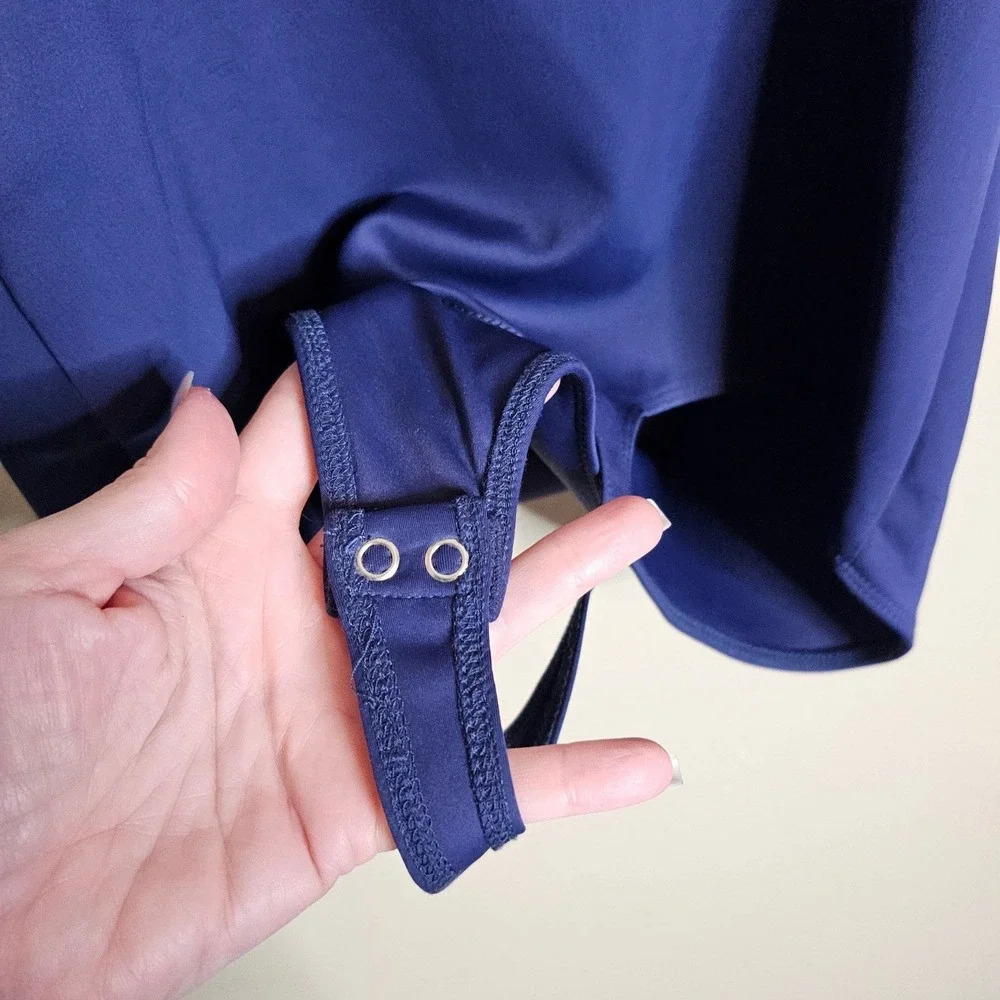 Good American XL Sculpting Modern‎ Tank Bodysuit Navy Blue Squareneck - Picture 6 of 8